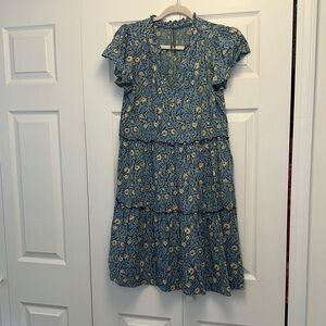 Anthropologie Tiered Floral Dress Small
